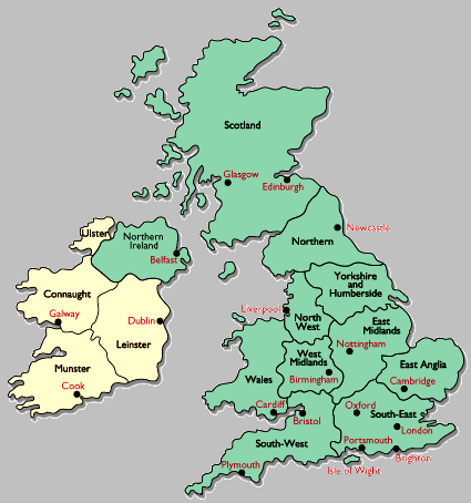 Map of the UK