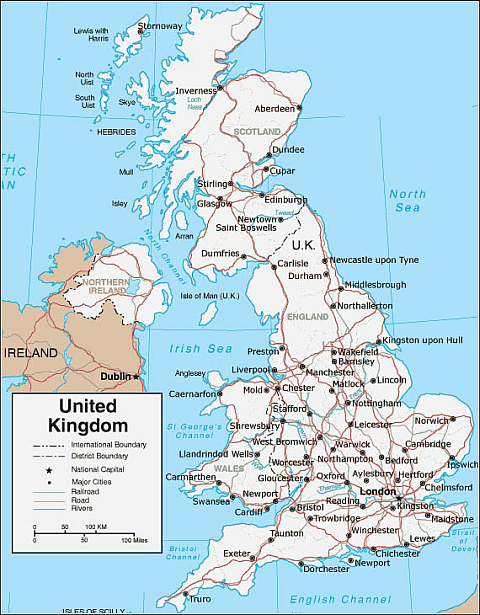 Map of the UK